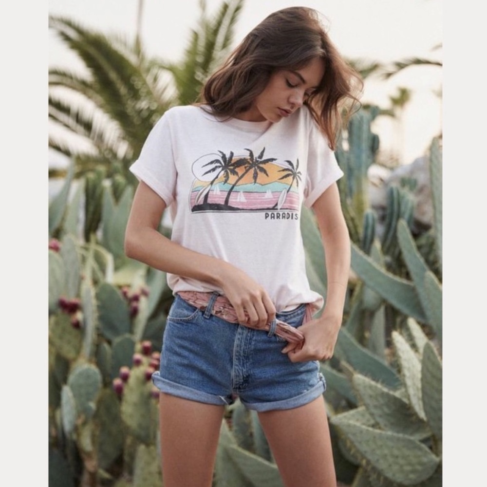 AUGUSTE THE LABEL light pink Paradise hemp-cotton short sleeve tee 4